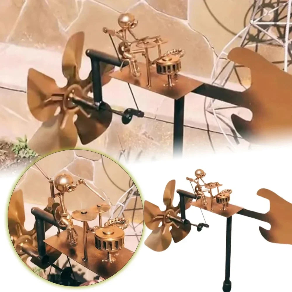 Glorex™ WindBeat Rockmill | Handmade Metal Music Wind Spinner