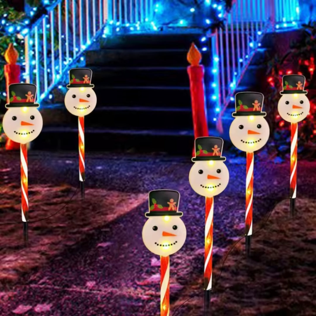 🎄 Snowman Pathway LED Lights – Holiday Walkway Glow