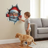 Peeking Santa Wall Decal