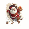 Peeking Santa Wall Decal