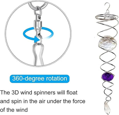 🔥 Last Day Sale Price | ✨ Handmade Spiral Crystal (14 inches Length)