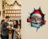 Peeking Santa Wall Decal