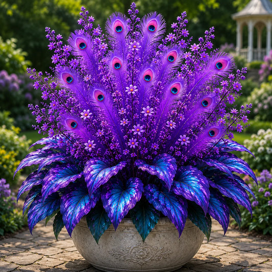🏠🤗 Peacock Flame Hosta™ – Mühelose Schönheit für schattige Plätze💥