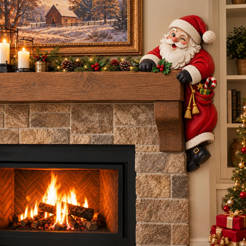 Wooden Santa Door Frame Decoration