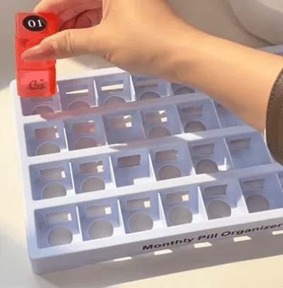 Monthly MedMate Compact Pill Organizer