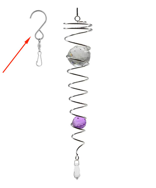 Add 4-Pack Spinning Swivel Hooks for Spiral Crystal