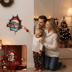 Peeking Santa Wall Decal