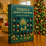 24-Day Mini Tequila Bottle Advent Blind Box for Holiday Celebration, Bar Table Decor, Collector Gift & Family Countdown