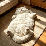Chubby Tabby Cat Shaped Rug