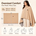 Wearable Heated Shawl 3 Heat Levels Portable Thermal Wrap