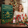 24-Day Mini Tequila Bottle Advent Blind Box for Holiday Celebration, Bar Table Decor, Collector Gift & Family Countdown