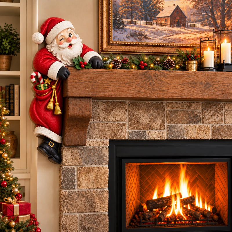 Wooden Santa Door Frame Decoration
