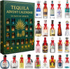 24-Day Mini Tequila Bottle Advent Blind Box for Holiday Celebration, Bar Table Decor, Collector Gift & Family Countdown