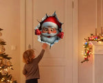 Peeking Santa Wall Decal