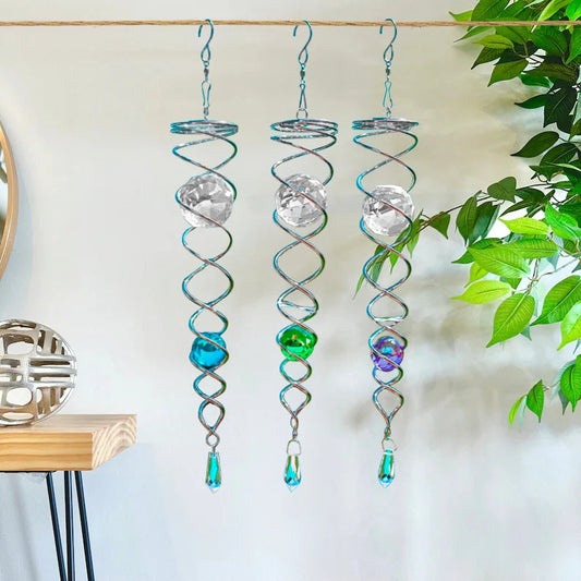 🔥 Last Day Sale Price | ✨ Handmade Spiral Crystal (14 inches Length)