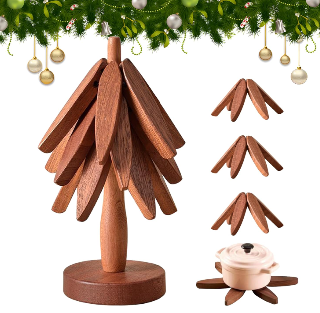 Foldable Tree-Shaped Trivet Set
