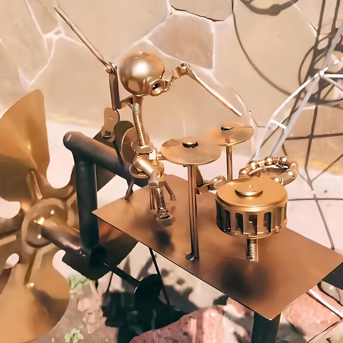 Glorex™ WindBeat Rockmill | Handmade Metal Music Wind Spinner
