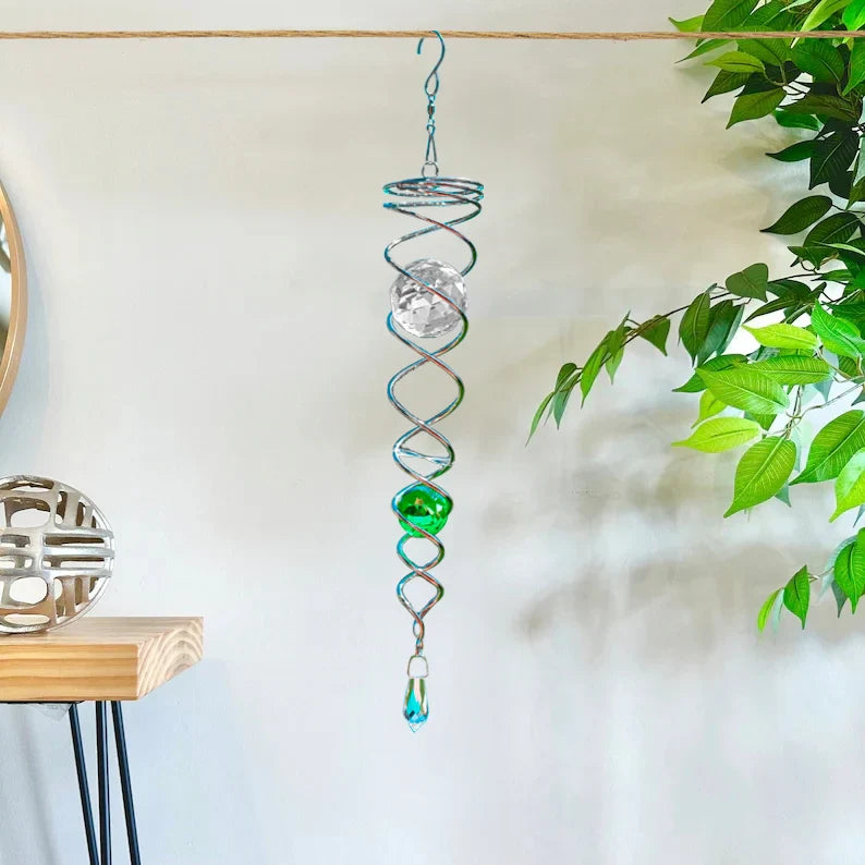 🔥 Last Day Sale Price | ✨ Handmade Spiral Crystal (14 inches Length)