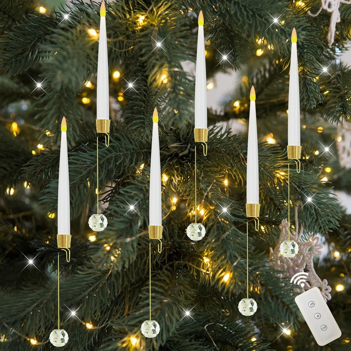Remote Control Christmas Candle Lights (6 Pcs Led Candles)