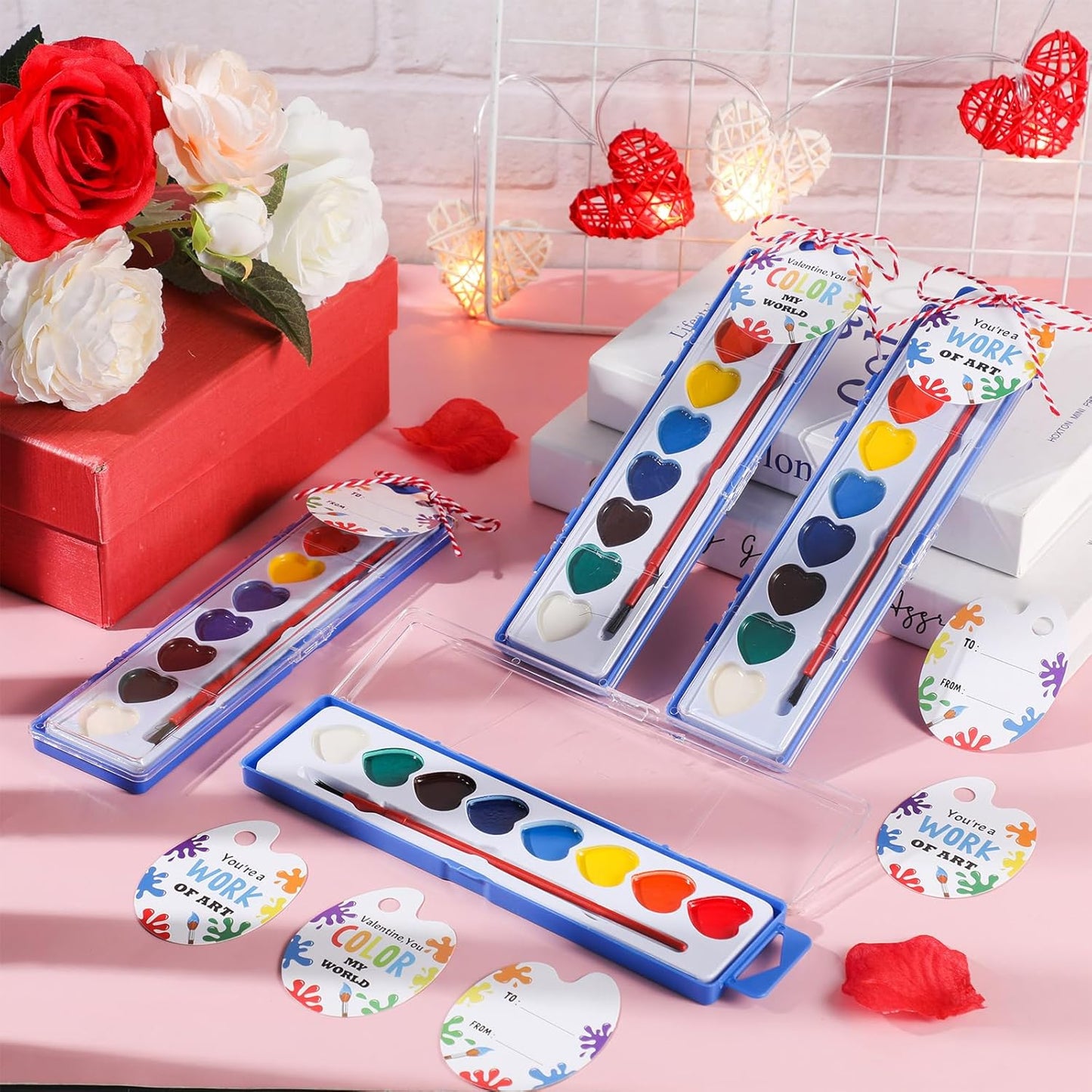 Heart Watercolor Gift Set