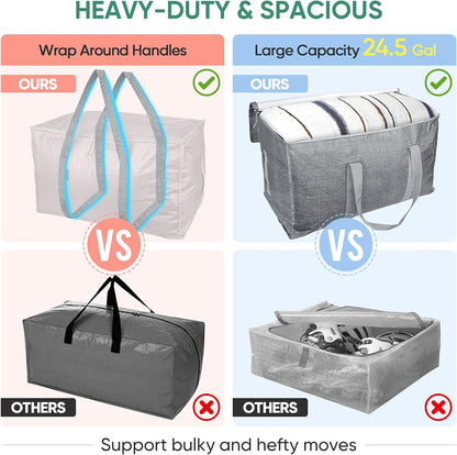 24-Gallon Extra Large Heavy Duty Foldable Moving Bags