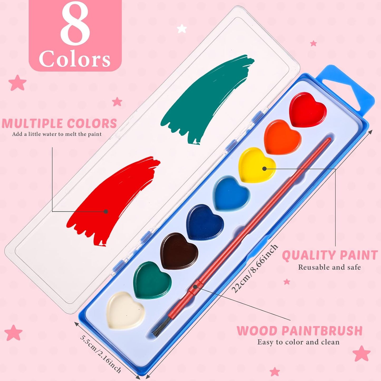 Heart Watercolor Gift Set