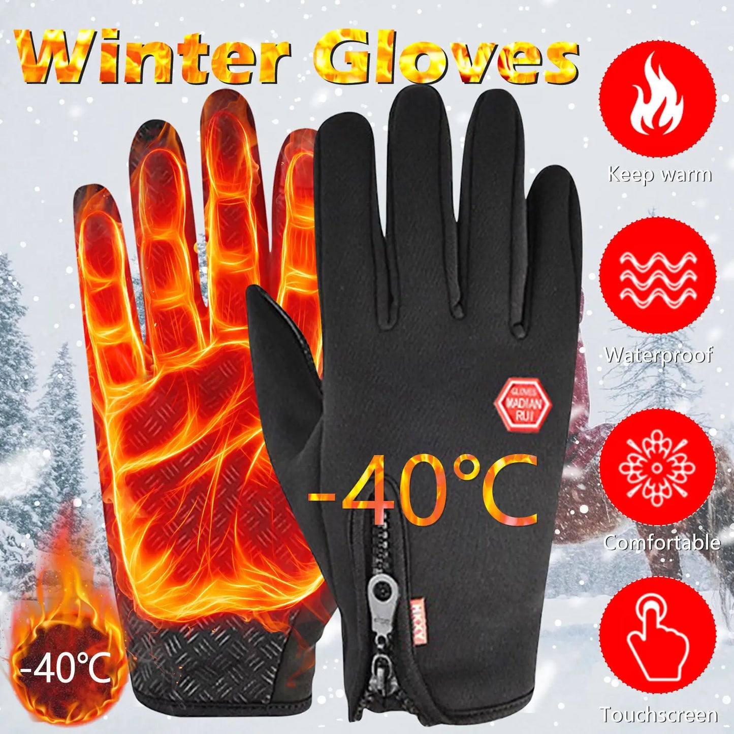 🔥One Time Offer : Add Extra Pair Ultimate Warmth Touchscreen Gloves