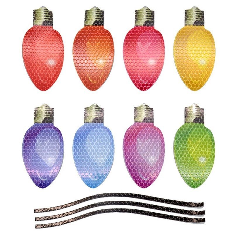 Reflective Holiday Bulb Magnets