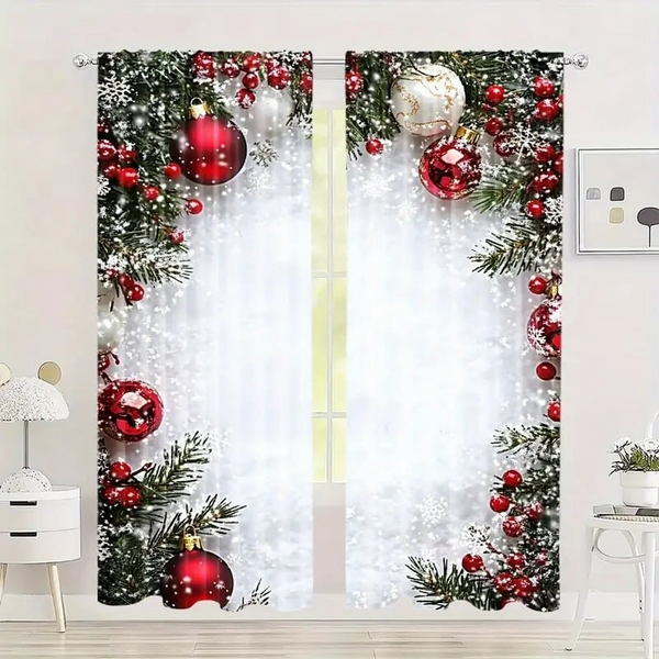 Festive Window Curtains Set