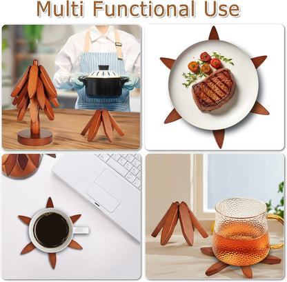 Foldable Tree-Shaped Trivet Set
