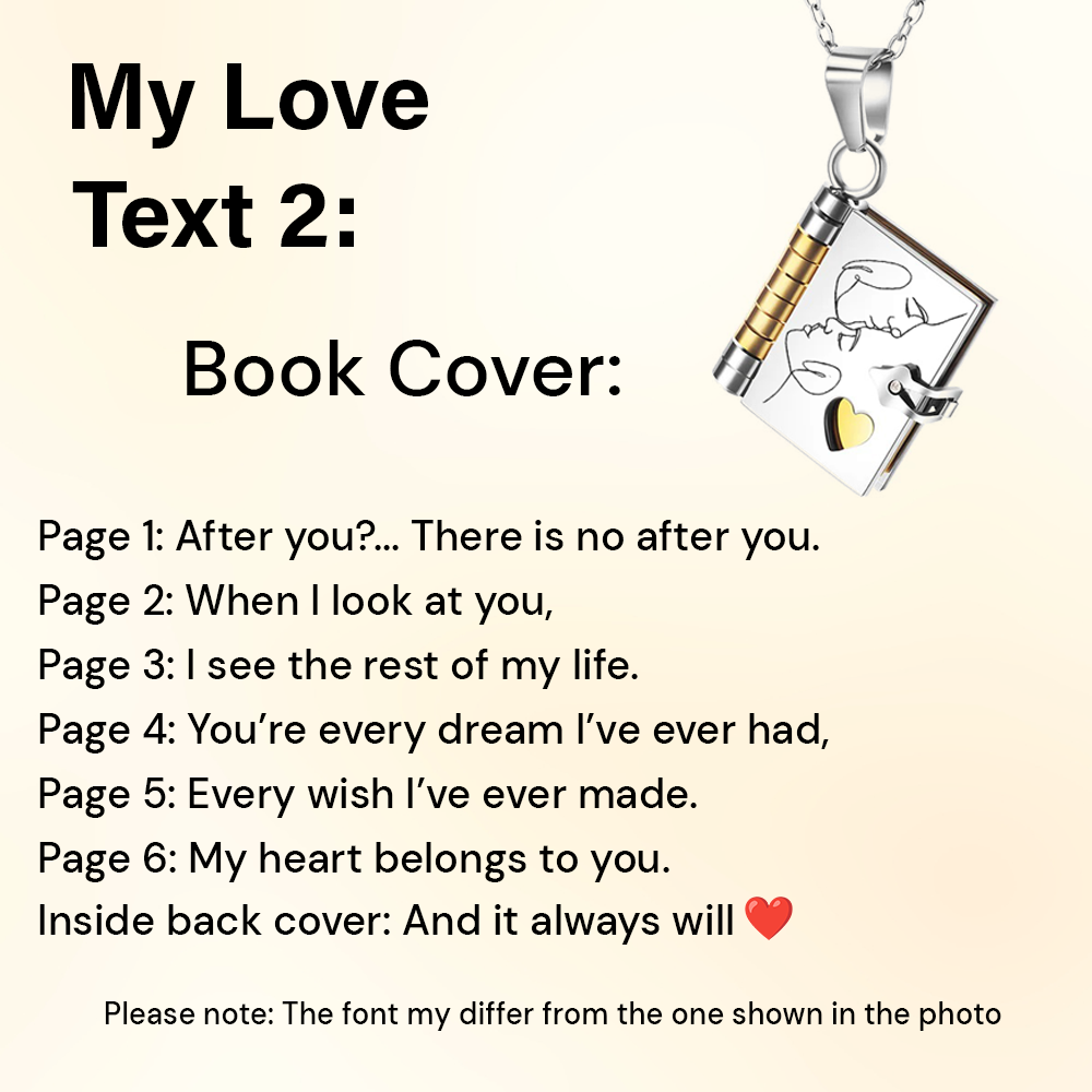 My Love Book Keepsake Necklace