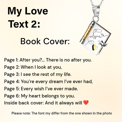 My Love Book Keepsake Necklace