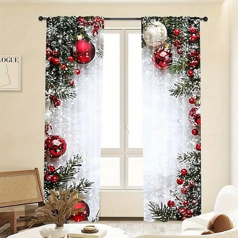 Festive Window Curtains Set