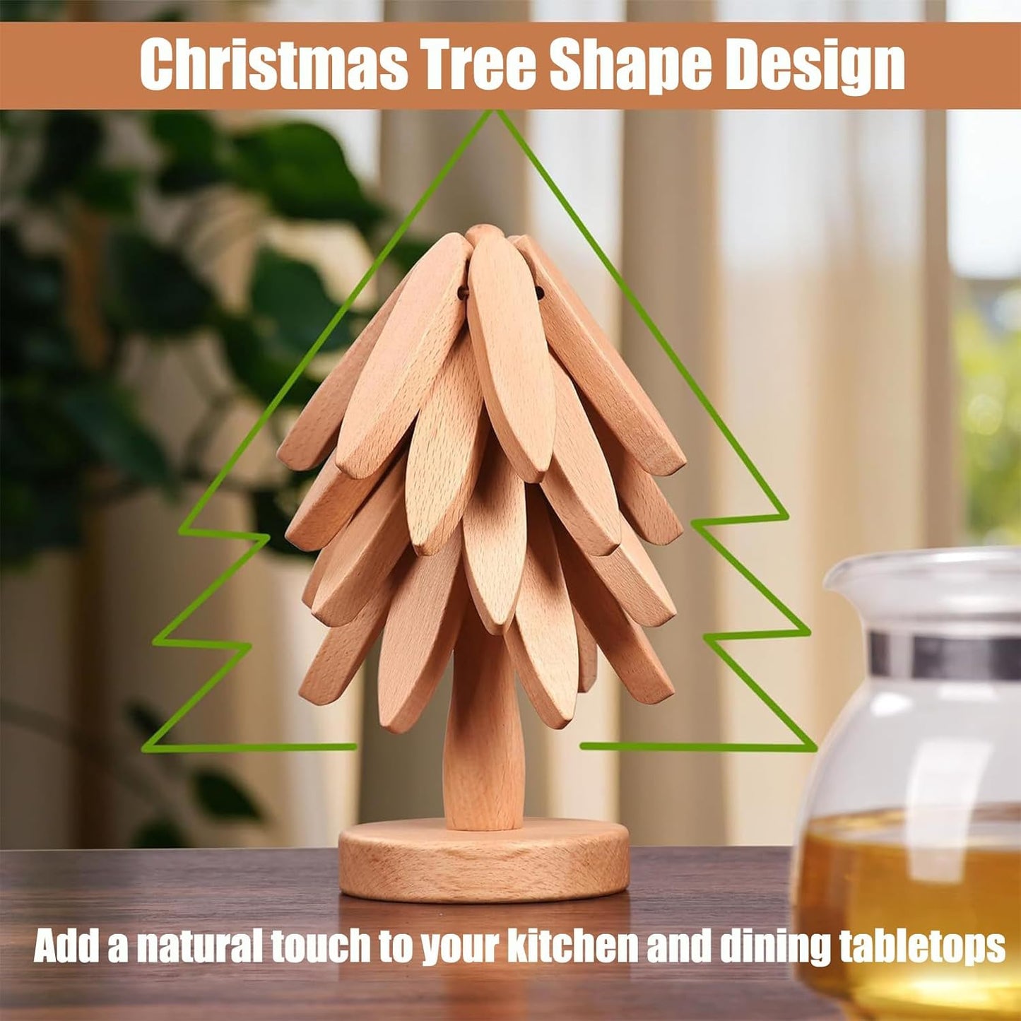 Foldable Tree-Shaped Trivet Set