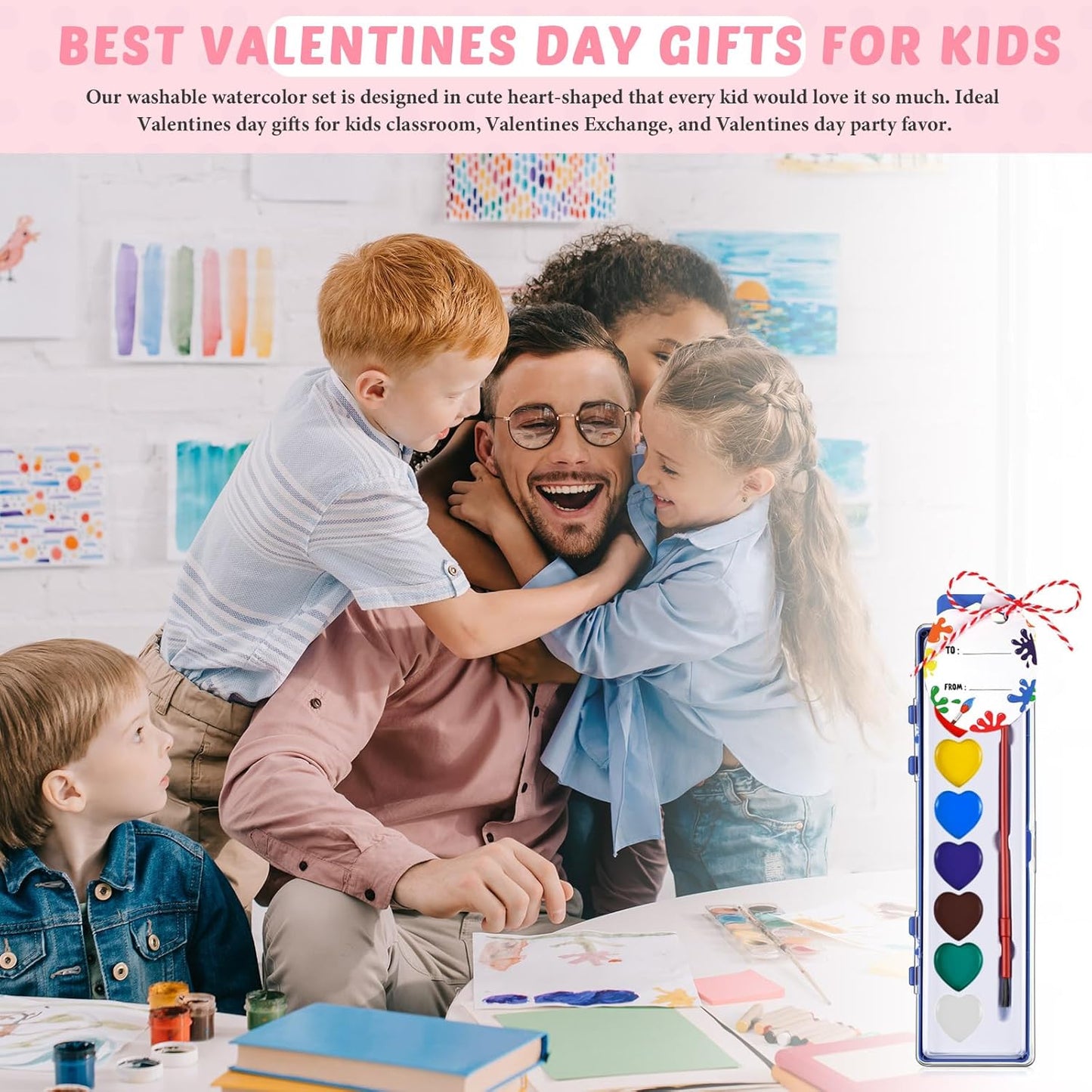 Heart Watercolor Gift Set