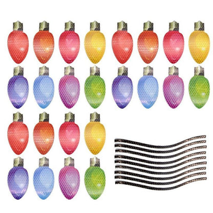 Reflective Holiday Bulb Magnets
