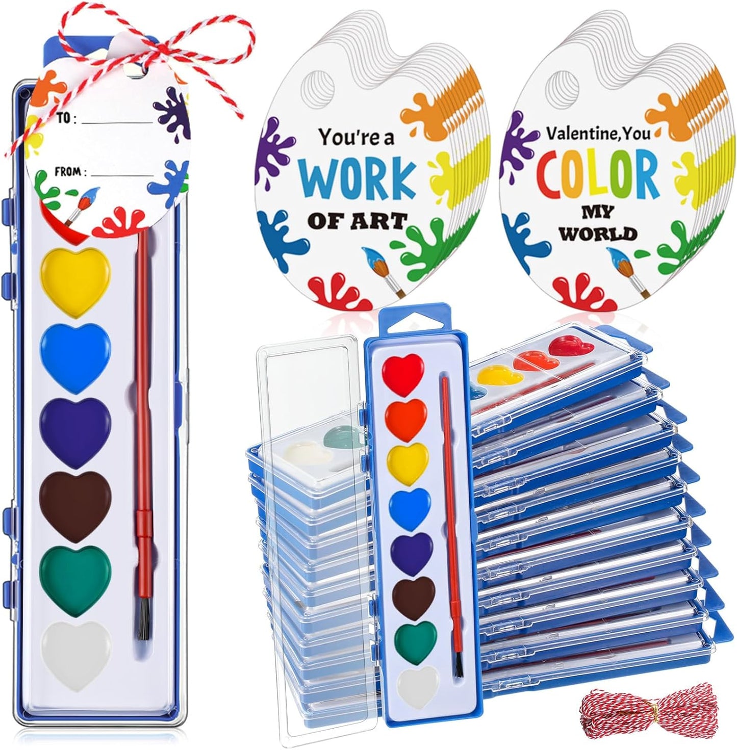Heart Watercolor Gift Set