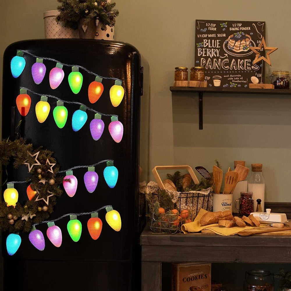 Reflective Holiday Bulb Magnets