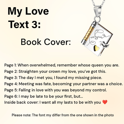 My Love Book Keepsake Necklace