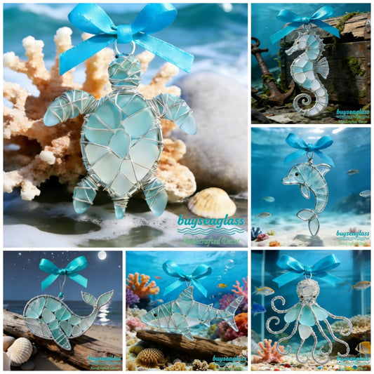 Handwrapped Sea Glass Ocean Charms