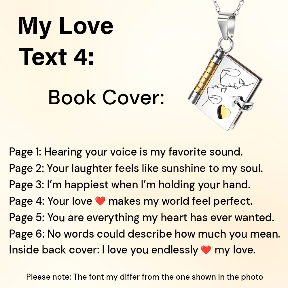 My Love Book Keepsake Necklace