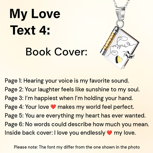 My Love Book Keepsake Necklace