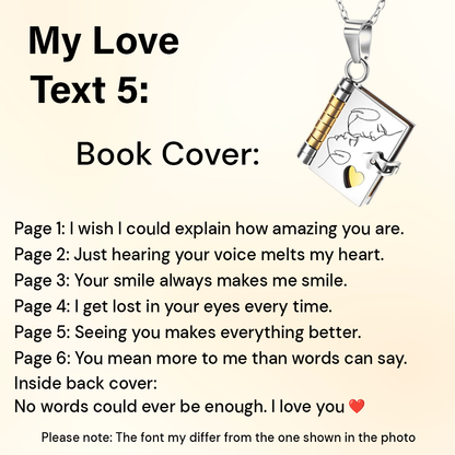 My Love Book Keepsake Necklace