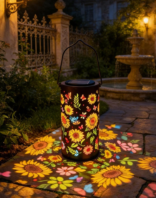 Colorful Sunflower Glow Solar Lantern